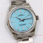 EW Factory 31mm Swiss Replica Rolex Oyster Perpetual Tif-fa-ny blue Dial Watch